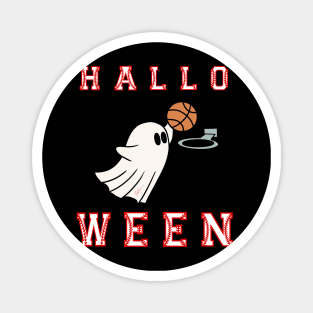 Basketball Ghost Halloween Magnet